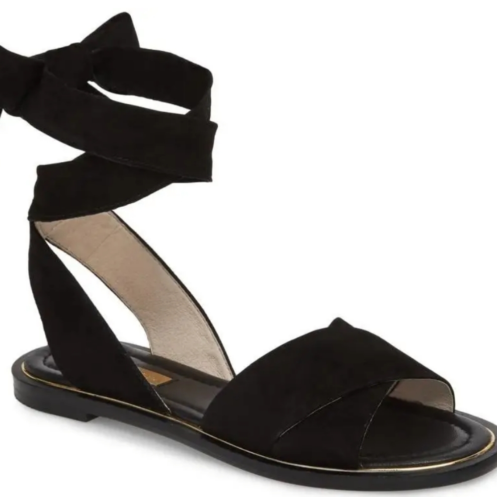 Louise et Cie Black Wrap Sandals